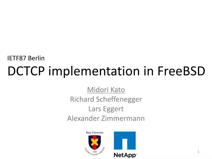 ietf87 berlin dctcp implementation in freebsd