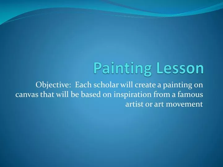 painting lesson