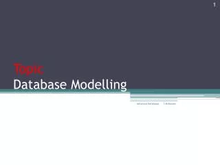 Topic Database Modelling