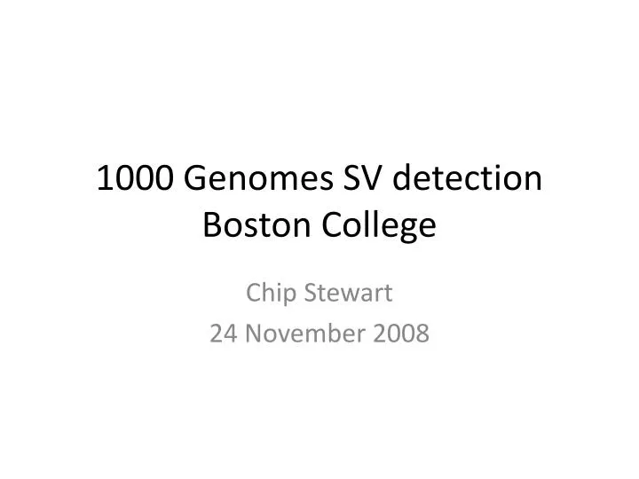1000 genomes sv detection boston college