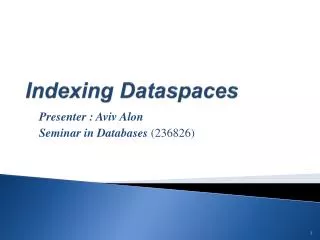 Indexing Dataspaces