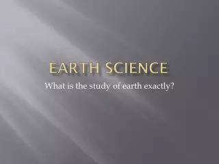 Earth Science