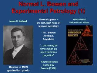 Normal L. Bowen and Experimental Petrology (1)