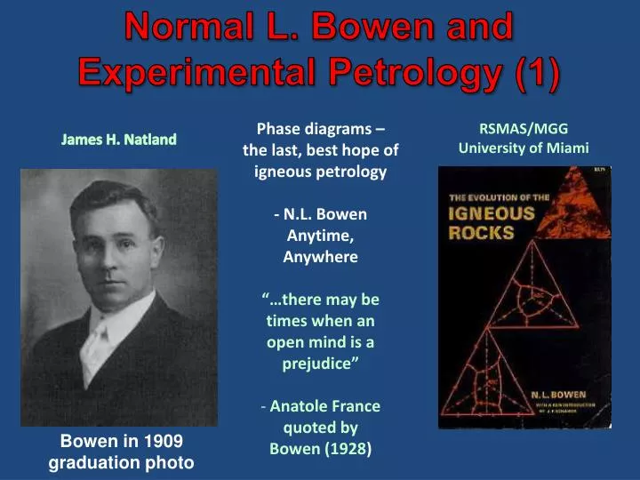 normal l bowen and experimental petrology 1