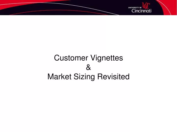customer vignettes market sizing revisited