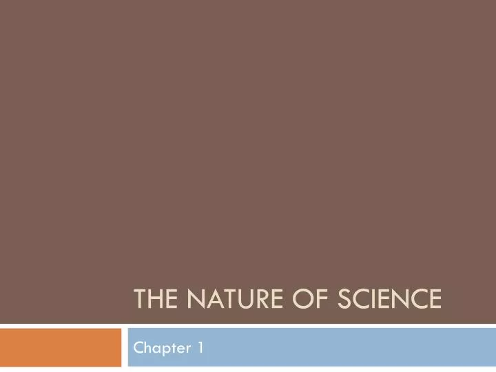 the nature of science