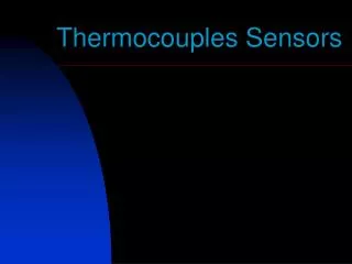 Thermocouples Sensors