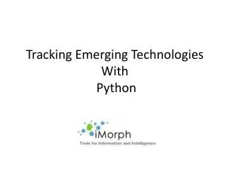 Tracking Emerging Technologies With Python