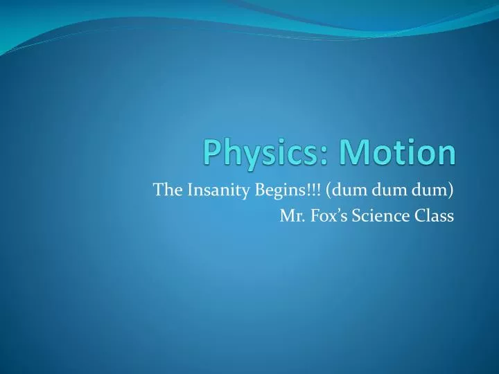 physics motion