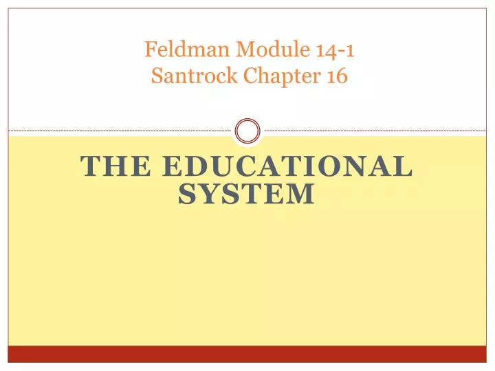 feldman module 14 1 santrock chapter 16