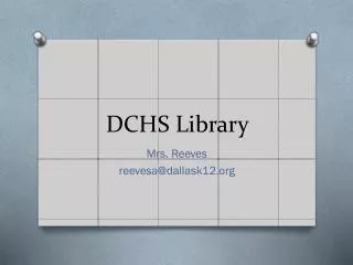 DCHS Library