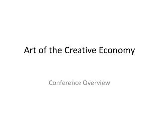Art of the Creative Economy