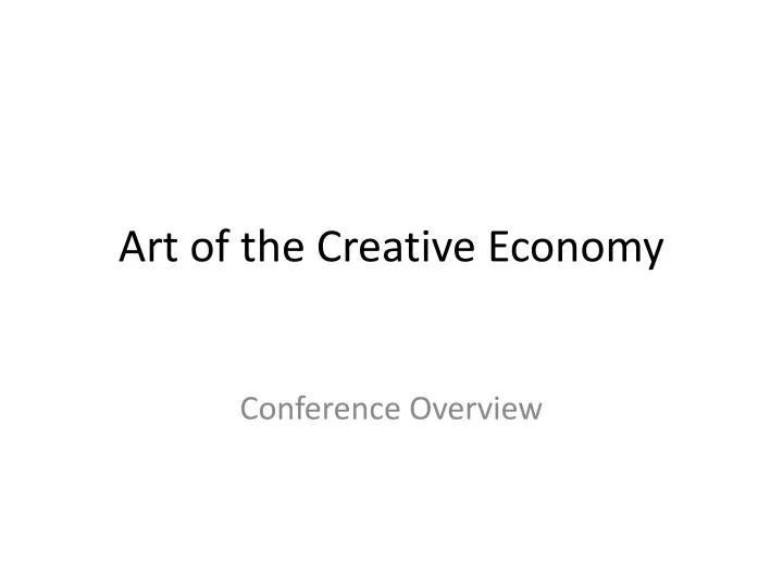 art of the creative economy