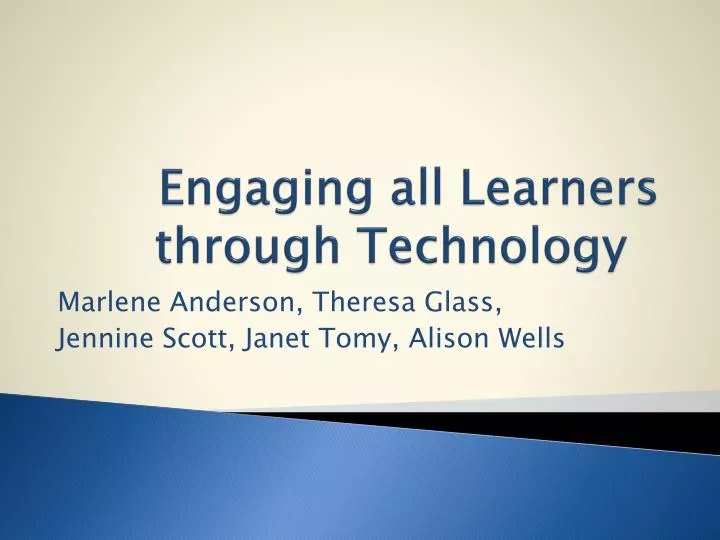 engaging all learners through technology