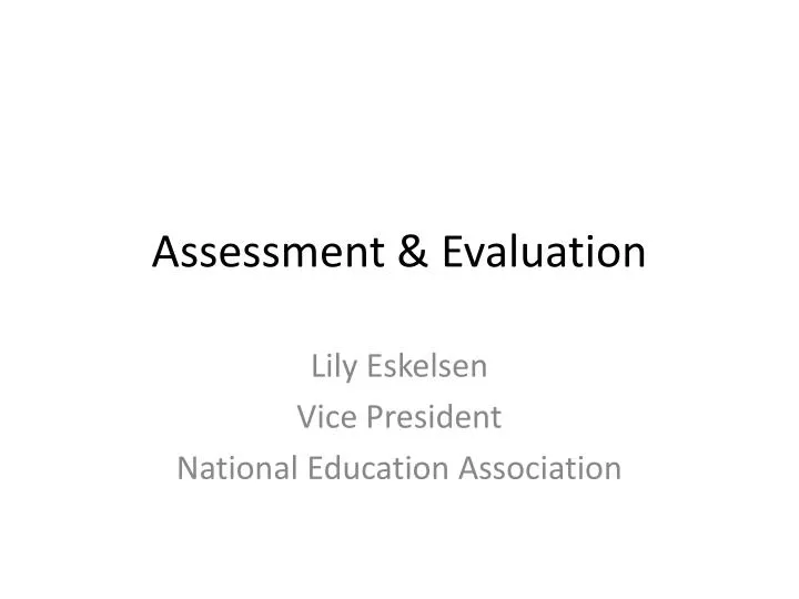 assessment evaluation