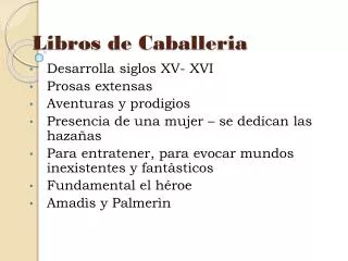 libros de caballeria