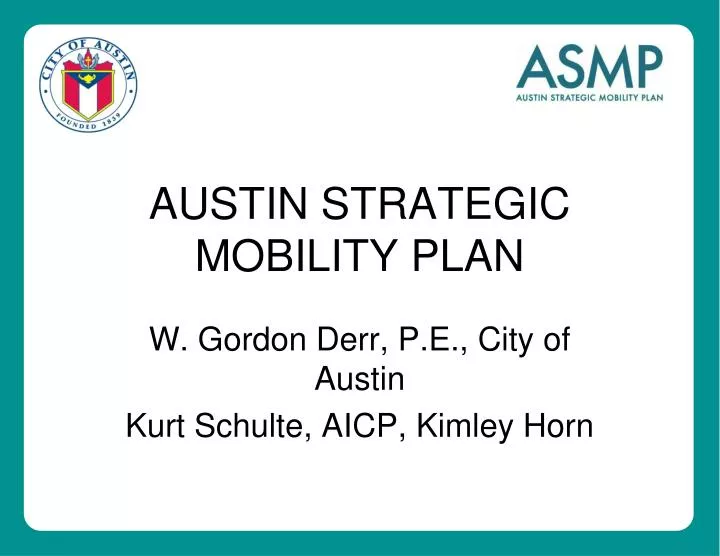 austin strategic mobility plan
