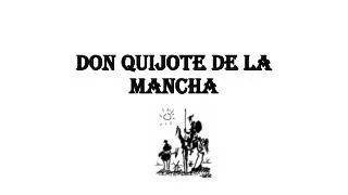 don quijote de la mancha
