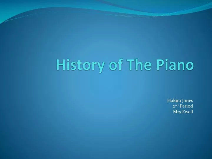 history of the piano