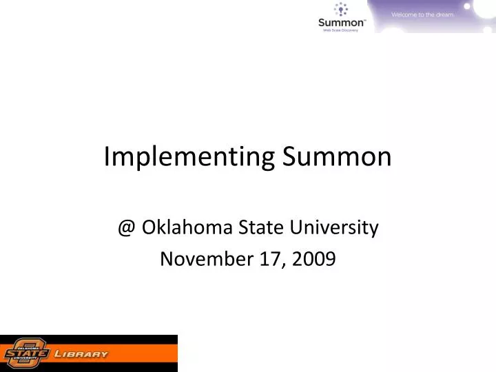 implementing summon