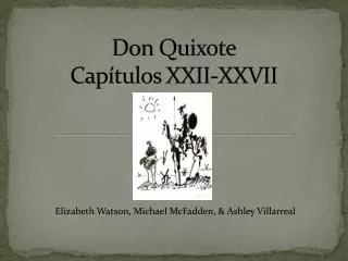 don quixote cap tulos xxii xxvii