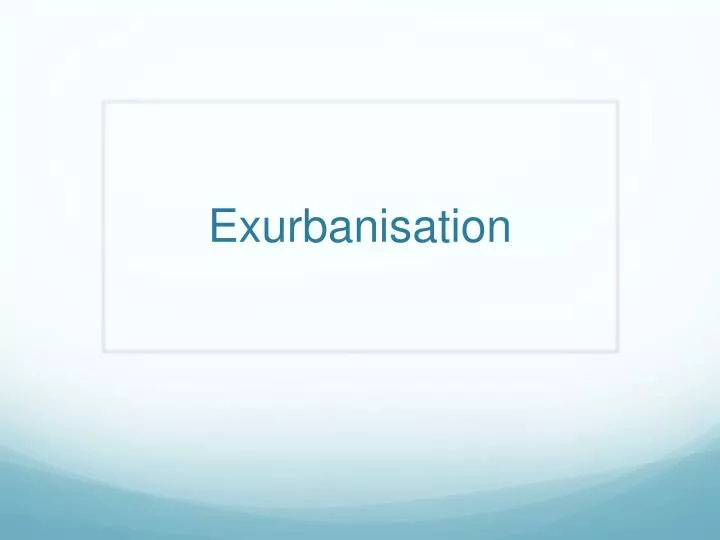 exurbanisation