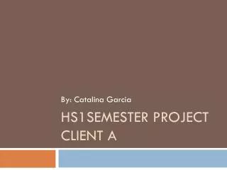 HS1semester project Client A