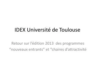 idex universit de toulouse