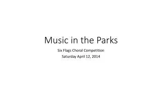 Music in the Parks