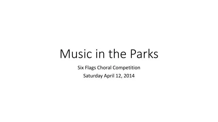 music in the parks