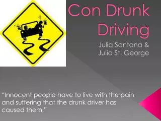 Con Drunk Driving