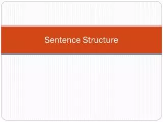 sentence structure