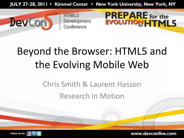 beyond the browser html5 and the evolving mobile web