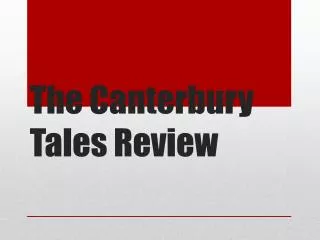 The Canterbury Tales Review