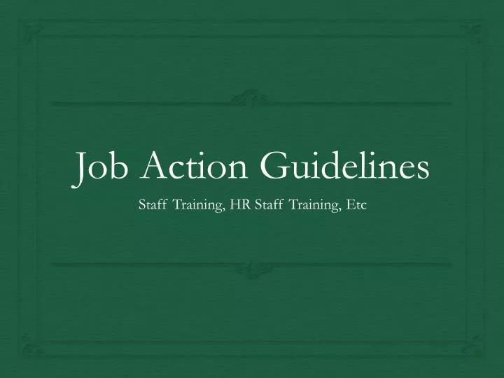 job action guidelines