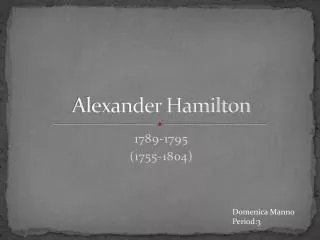 alexander hamilton