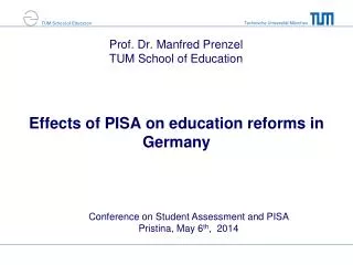 Effects of PISA on education reforms in Germany