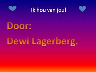 ik hou van jou