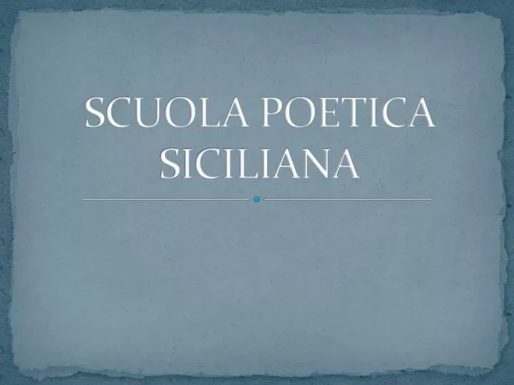 scuola poetica siciliana