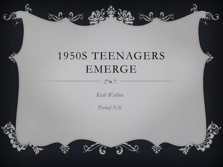 1950s teenagers emerge