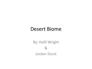 Desert Biome