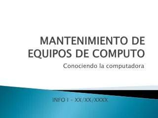 mantenimiento de equipos de computo