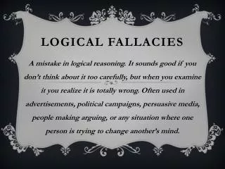 Logical Fallacies