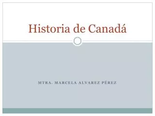 historia de canad