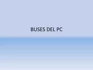 BUSES DEL PC