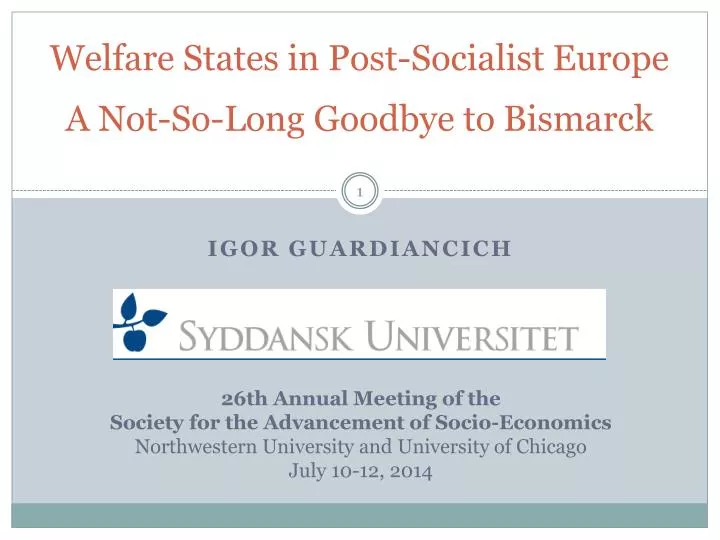 welfare states in post socialist europe a not so long goodbye to bismarck