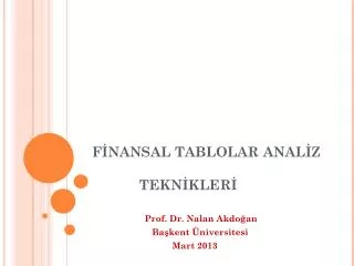 f nansal tablolar anal z tekn kler
