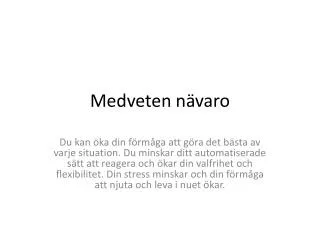 medveten n varo