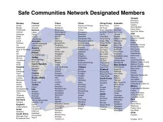 Safe Communities Network D esignated M embers