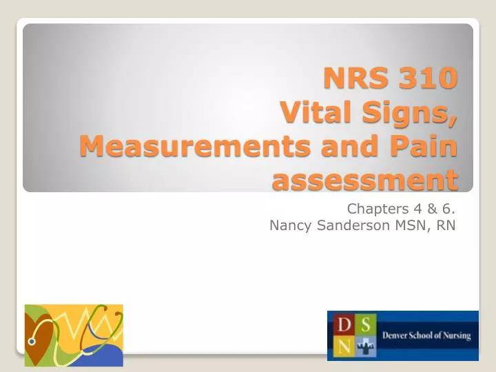 nrs 310 vital signs measurements and pain assessment
